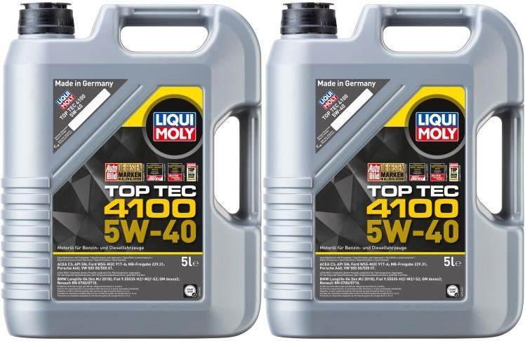 Liqui Moly 3701 Top Tec 4100 5W-40 Motoröl 2x 5 = 10 Liter