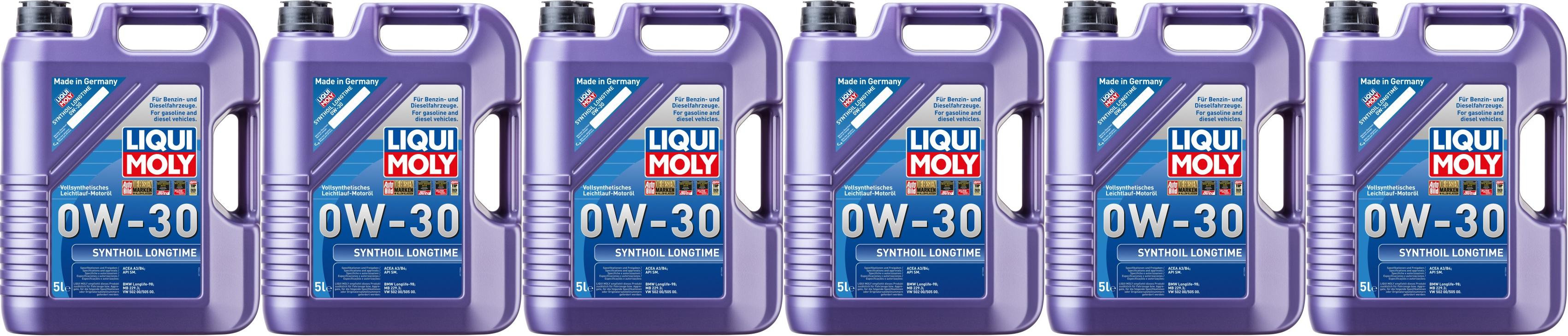 Liqui Moly 1172 Synthoil Longtime 0W-30 Motoröl 6x 5 = 30 Liter