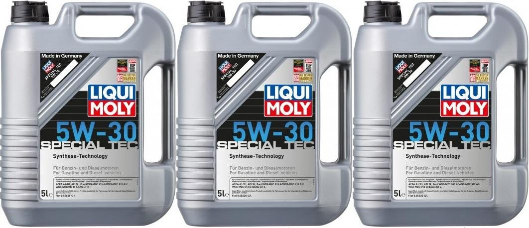 Liqui Moly 1164 Special Tec 5W-30 Motoröl 3x 5 = 15 Liter