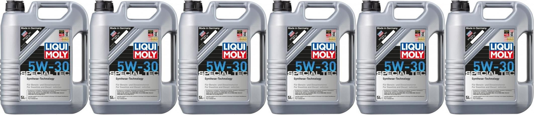 Liqui Moly 1164 Special Tec 5W-30 Motoröl 6x 5 = 30 Liter