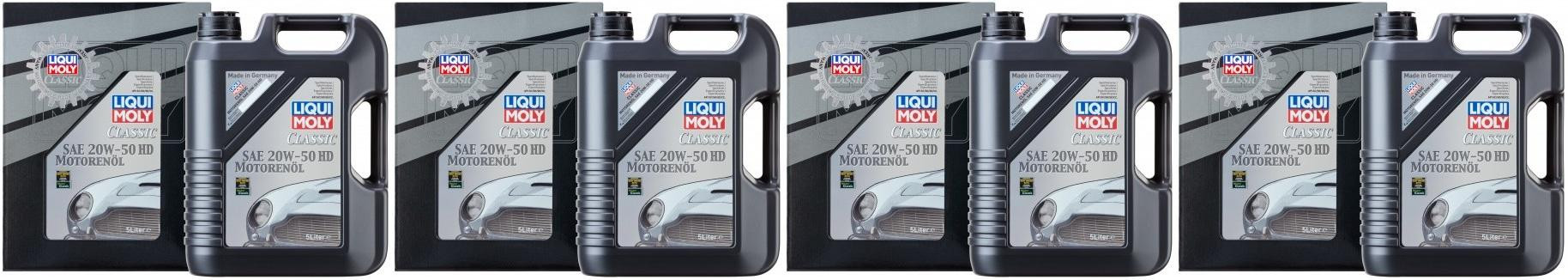 Liqui Moly 1129 Classic Motorenöl SAE 20W-50 HD 4x 5 = 20 Liter