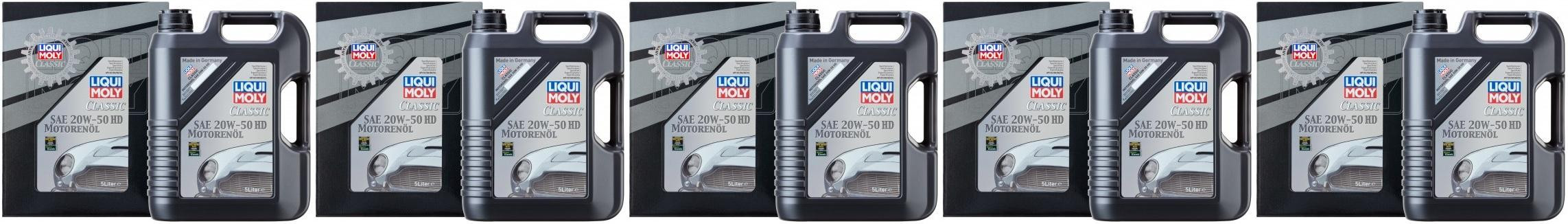 Liqui Moly 1129 Classic Motorenöl SAE 20W-50 HD 5x 5 = 25 Liter