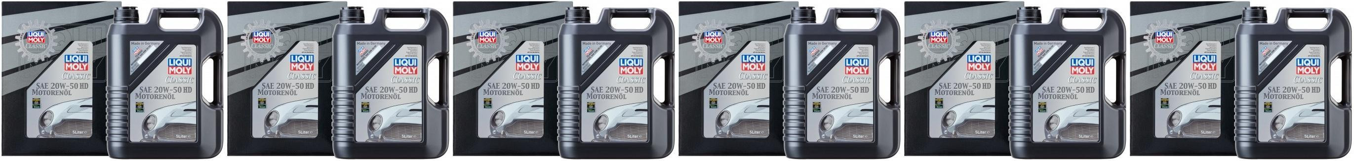 Liqui Moly 1129 Classic Motorenöl SAE 20W-50 HD 6x 5 = 30 Liter