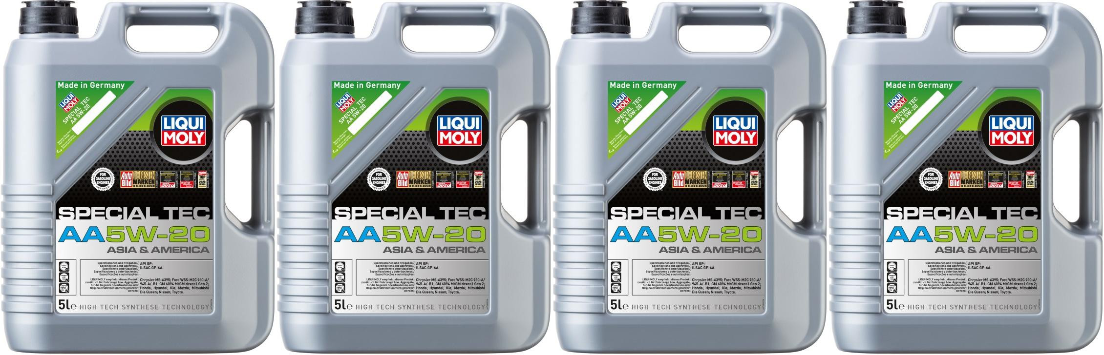Liqui Moly 7532 Leichtlauf Special AA 5W-20 Motoröl 4x 5 = 20 Liter