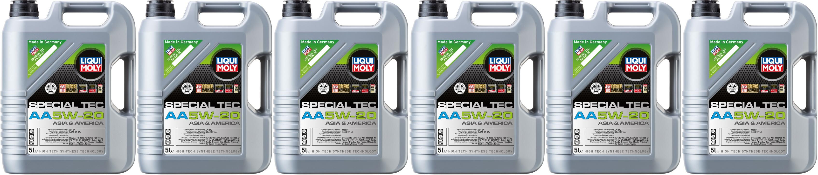 Liqui Moly 7532 Leichtlauf Special AA 5W-20 Motoröl 6x 5 = 30 Liter