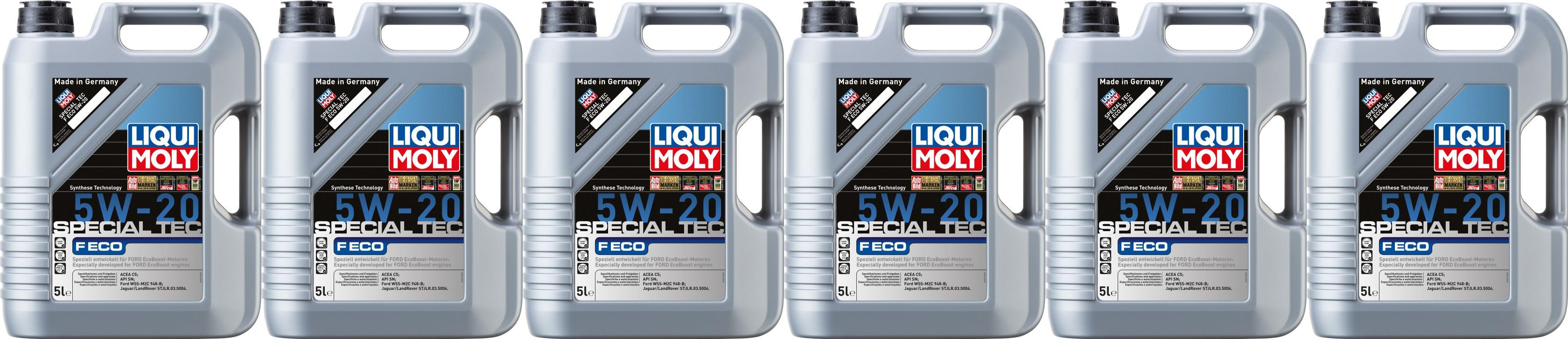 Liqui Moly 3841 Special Tec F ECO 5W-20 Motoröl 6x 5 = 30 Liter