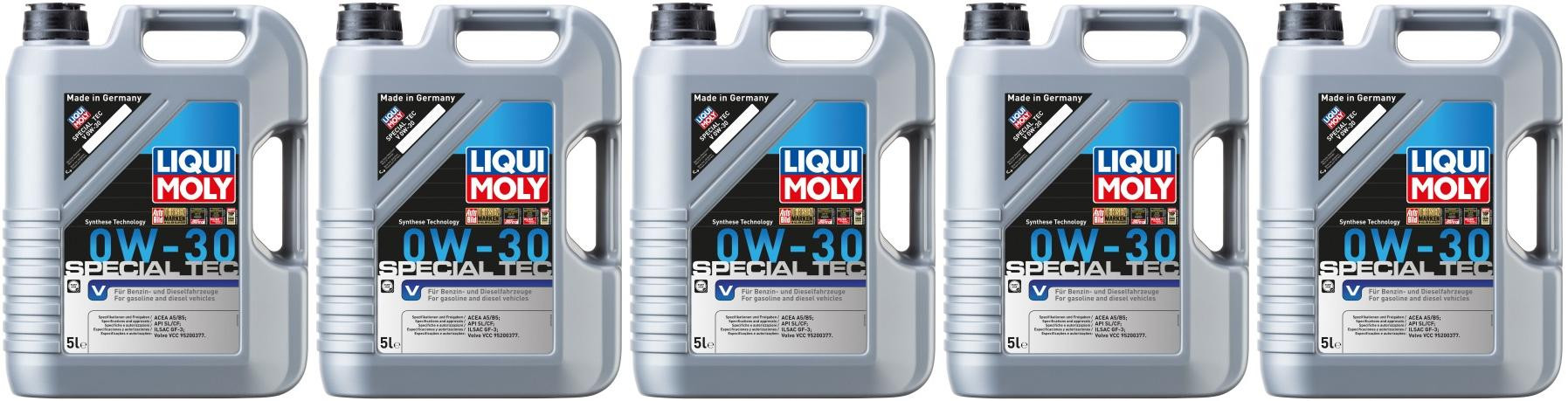 Liqui Moly 3769 Special Tec V 0W-30 Motoröl 5x 5 = 25 Liter