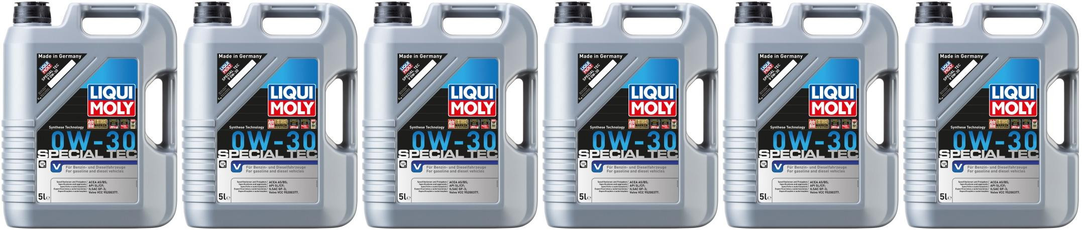 Liqui Moly 3769 Special Tec V 0W-30 Motoröl 6x 5 = 30 Liter