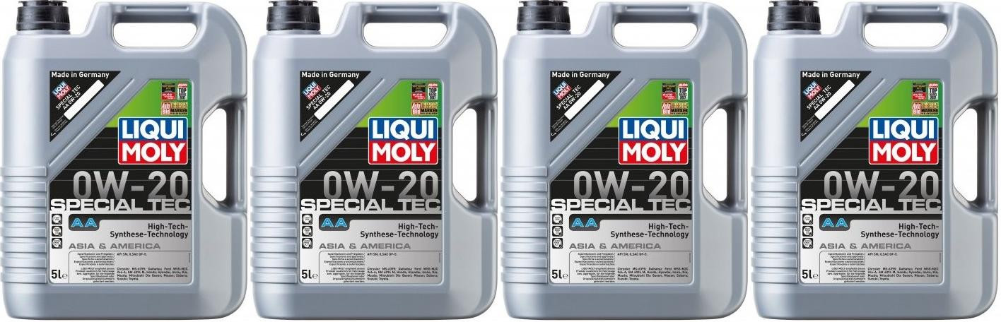 Liqui Moly 9734 Special Tec AA 0W-20 Motoröl 4x 5 = 20 Liter
