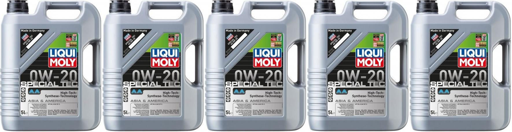 Liqui Moly 9734 Special Tec AA 0W-20 Motoröl 5x 5 = 25 Liter