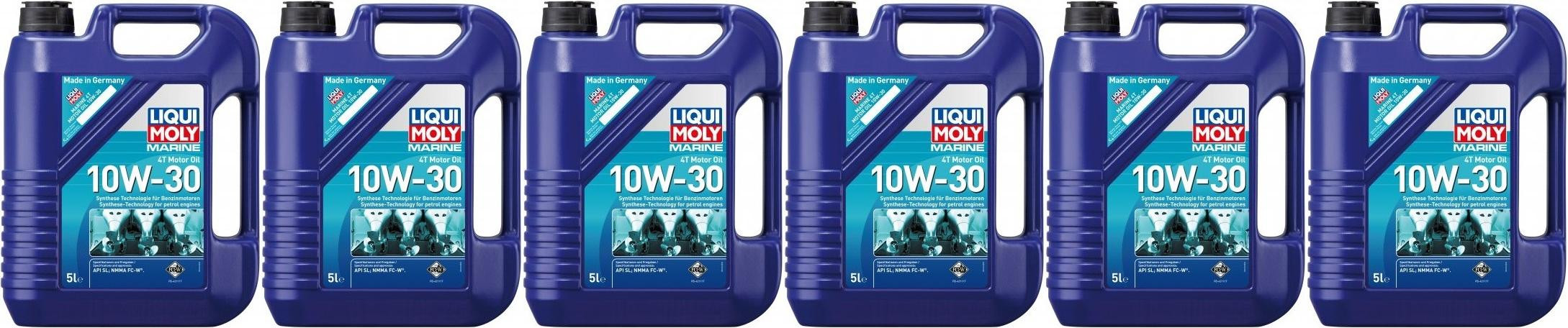 Liqui Moly 25023 Marine 4T Motor Oil 10W-30 6x 5 = 30 Liter