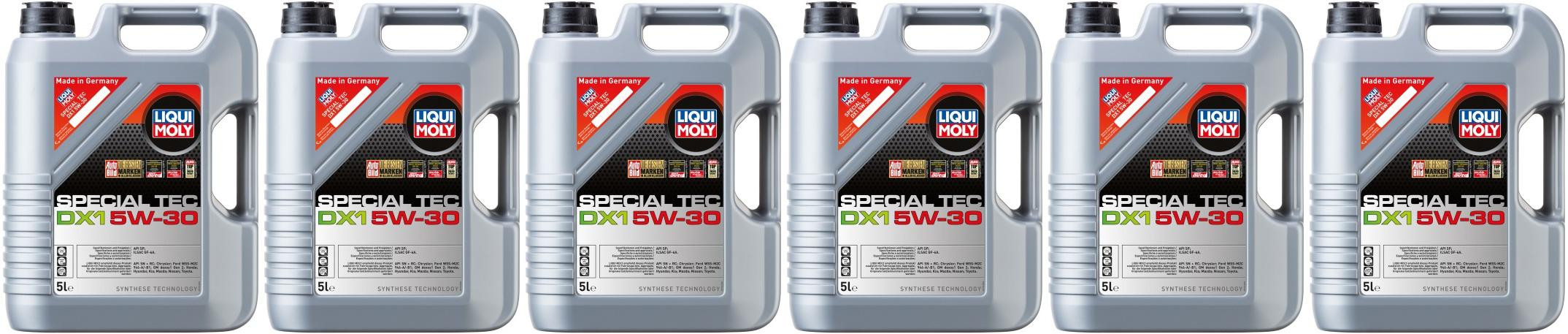 Liqui Moly 3766 Special Tec DX1 5W-30 Motoröl 6x 5 = 30 Liter