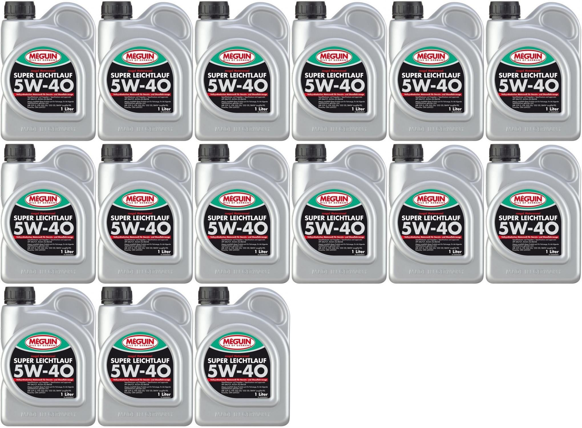Meguin megol 4808 Motoröl Super Leichtlauf 5W-40 (vollsynth.) 15x 1l = 15 Liter