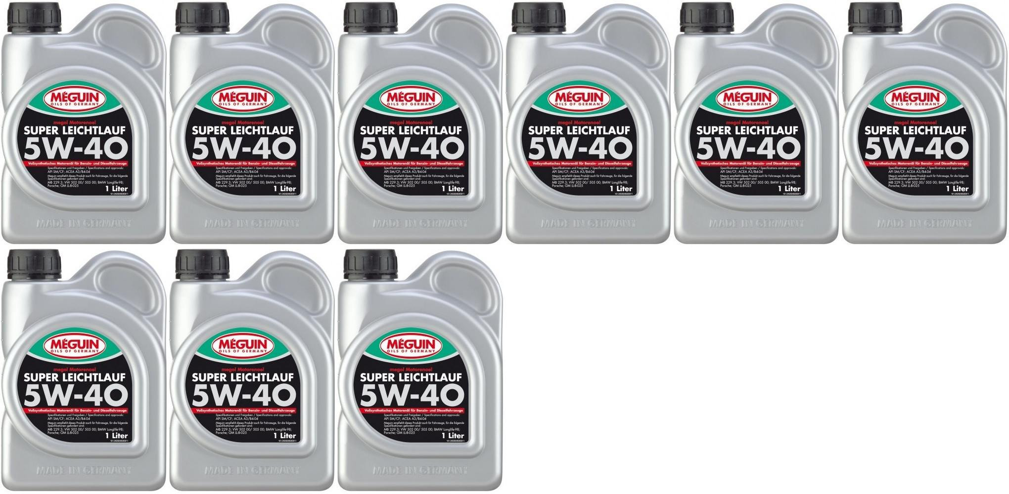Meguin megol 4808 Motoröl Super Leichtlauf 5W-40 (vollsynth.) 9x 1l = 9 Liter