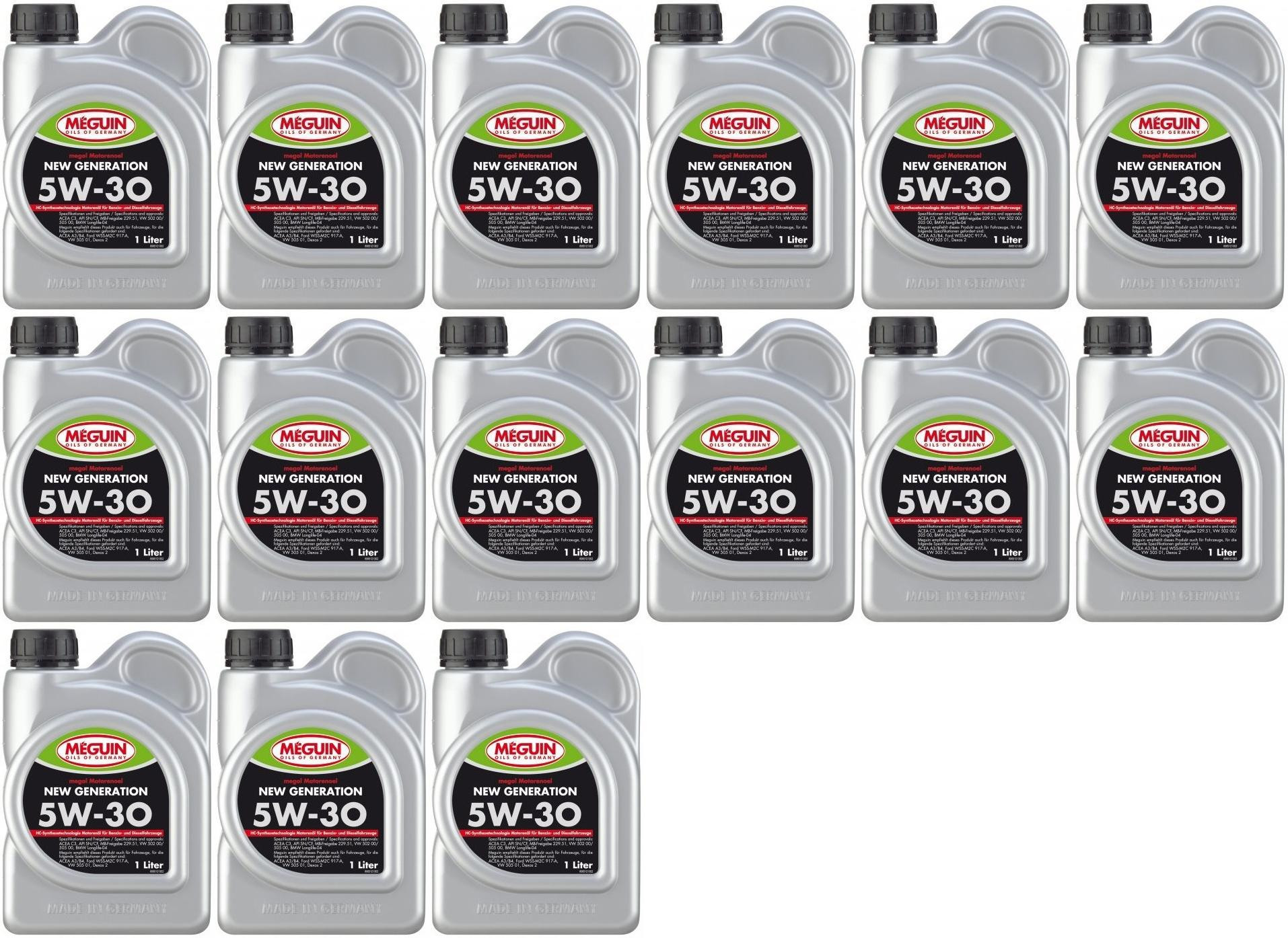 Meguin megol 6512 Motoröl New Generation SAE 5W-30 15x 1l = 15 Liter
