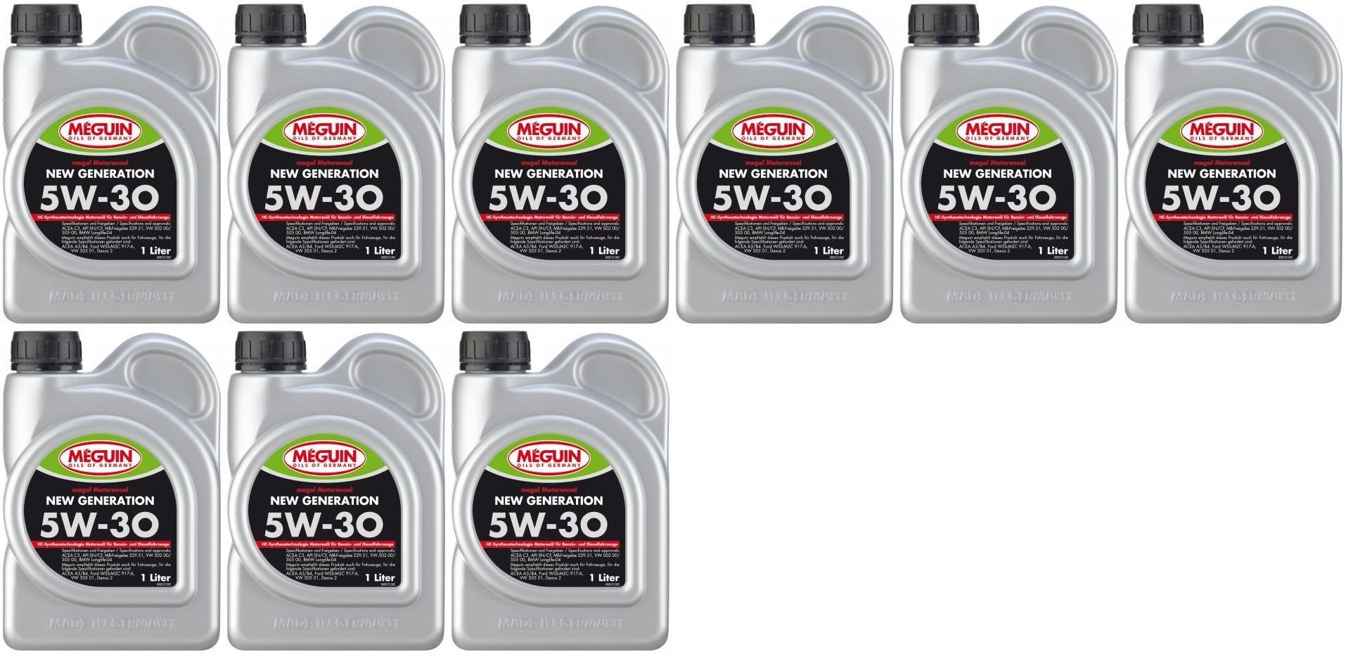 Meguin megol 6512 Motoröl New Generation SAE 5W-30 9x 1l = 9 Liter