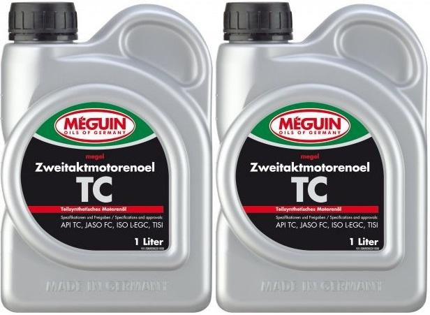 Meguin megol 9025 TC 2T teilsynthetisches Motorrad Motoröl 2x 1l = 2 Liter