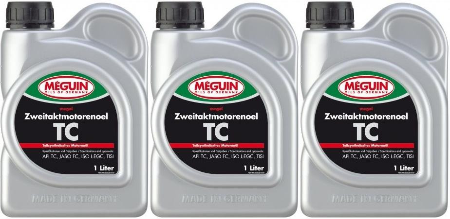 Meguin megol 9025 TC 2T teilsynthetisches Motorrad Motoröl 3x 1l = 3 Liter