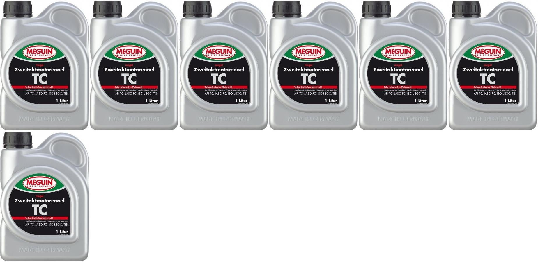 Meguin megol 9025 TC 2T teilsynthetisches Motorrad Motoröl 7x 1l = 7 Liter