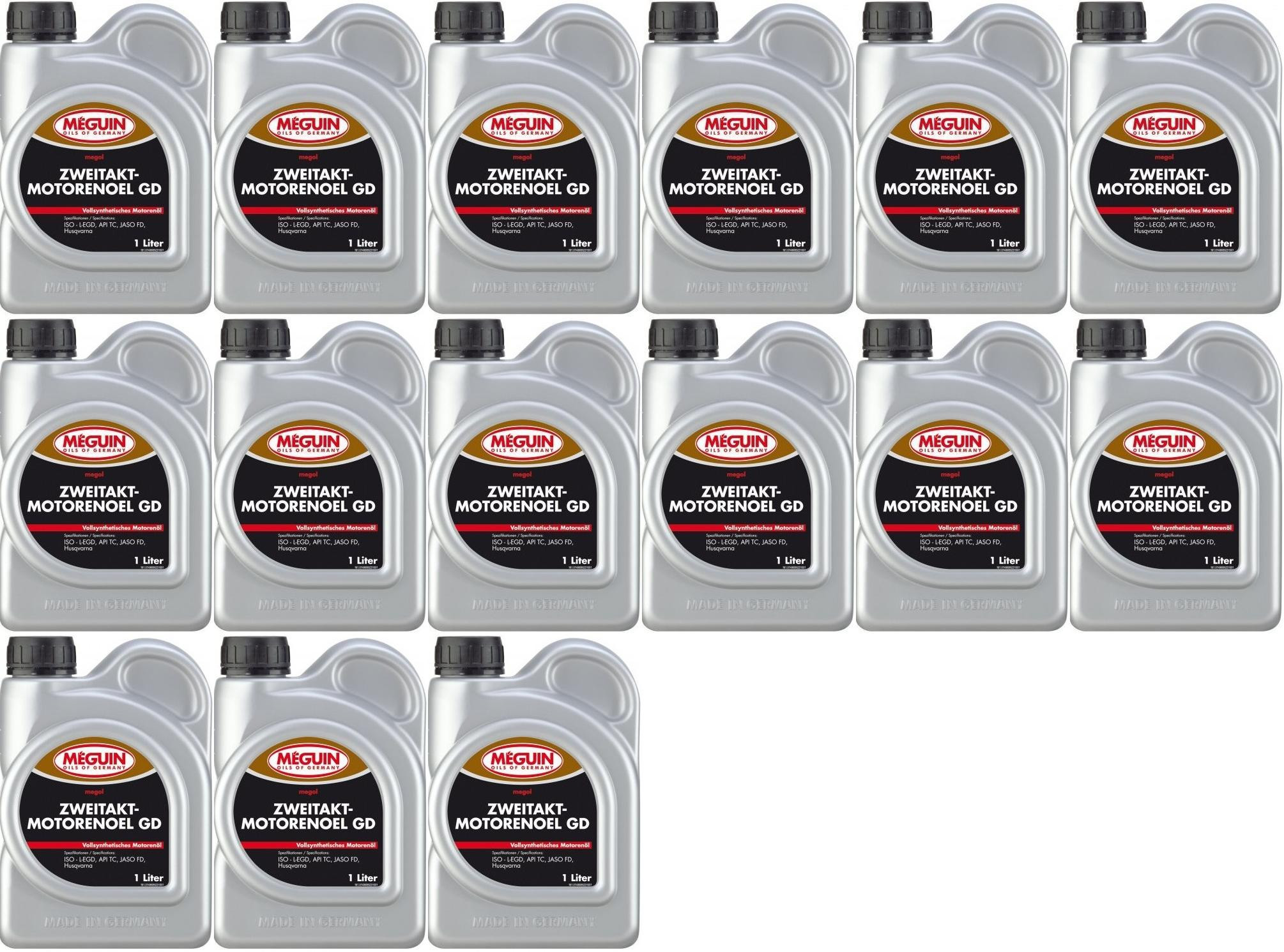 Meguin megol 6523 GD 2T vollsynthetisches Motorrad Motoröl 15x 1l = 15 Liter