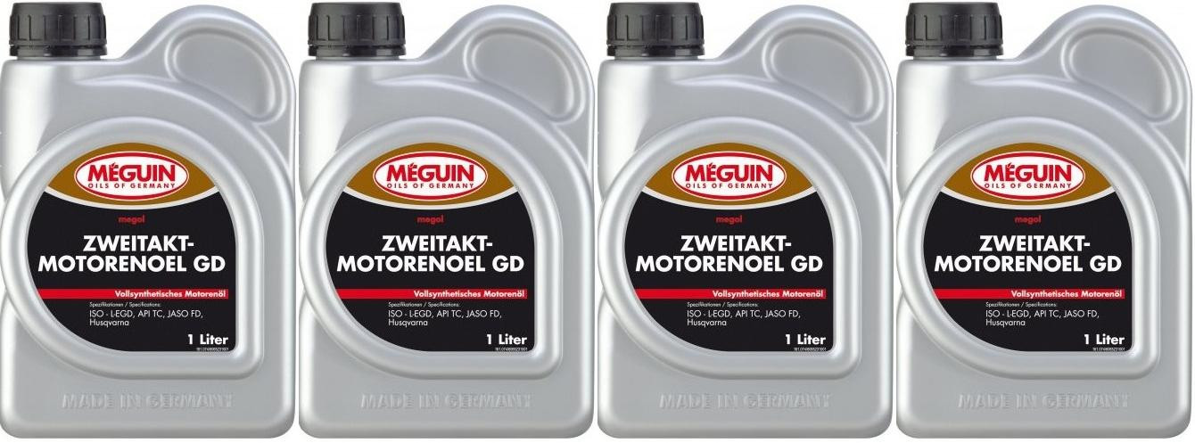 Meguin megol 6523 GD 2T vollsynthetisches Motorrad Motoröl 4x 1l = 4 Liter