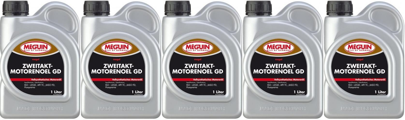 Meguin megol 6523 GD 2T vollsynthetisches Motorrad Motoröl 5x 1l = 5 Liter