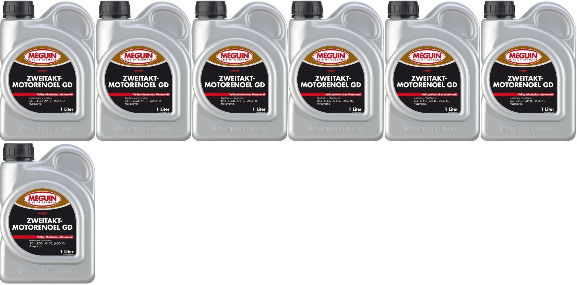 Meguin megol 6523 GD 2T vollsynthetisches Motorrad Motoröl 7x 1l = 7 Liter