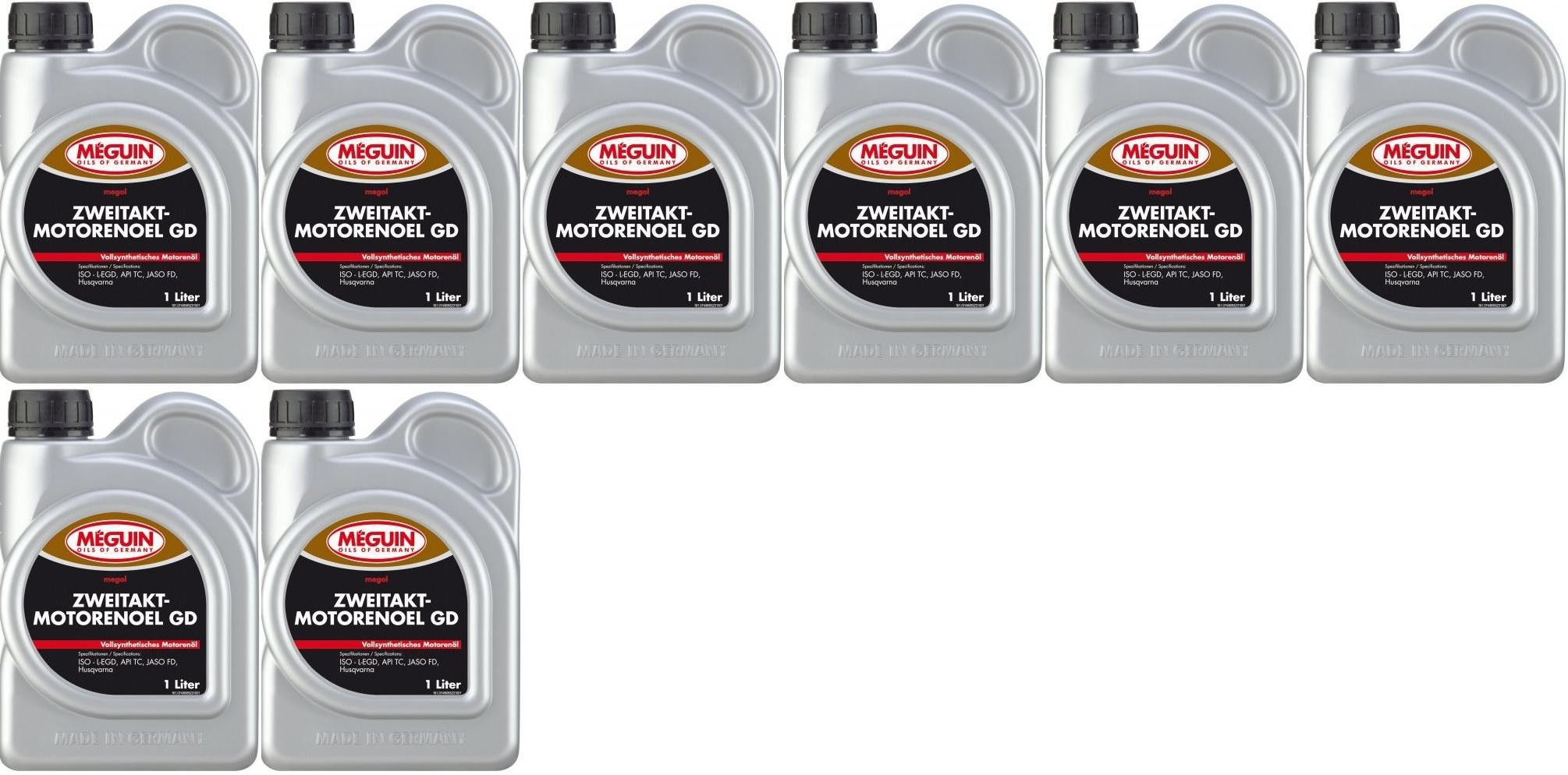 Meguin megol 6523 GD 2T vollsynthetisches Motorrad Motoröl 8x 1l = 8 Liter