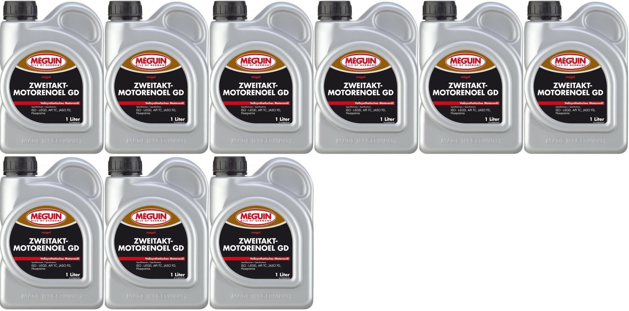 Meguin megol 6523 GD 2T vollsynthetisches Motorrad Motoröl 9x 1l = 9 Liter