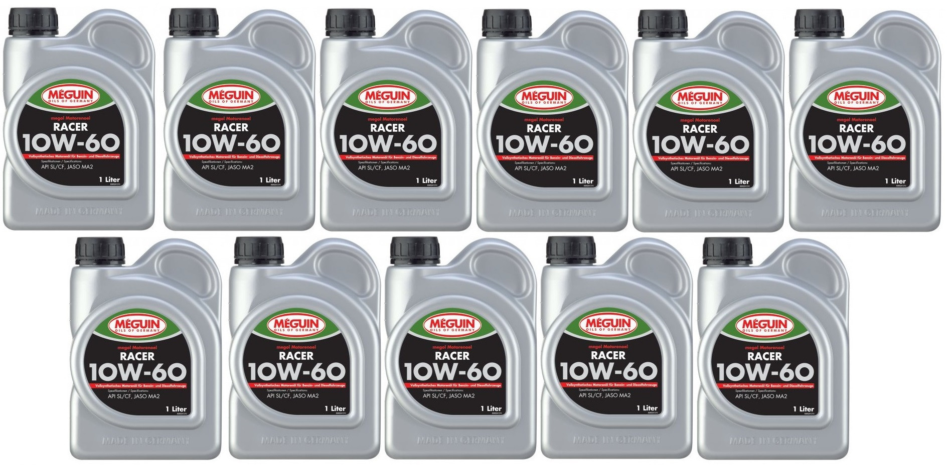 Meguin megol 6524 4T RACER 10W-60 VS Motorrad Motoröl 11x 1l = 11 Liter