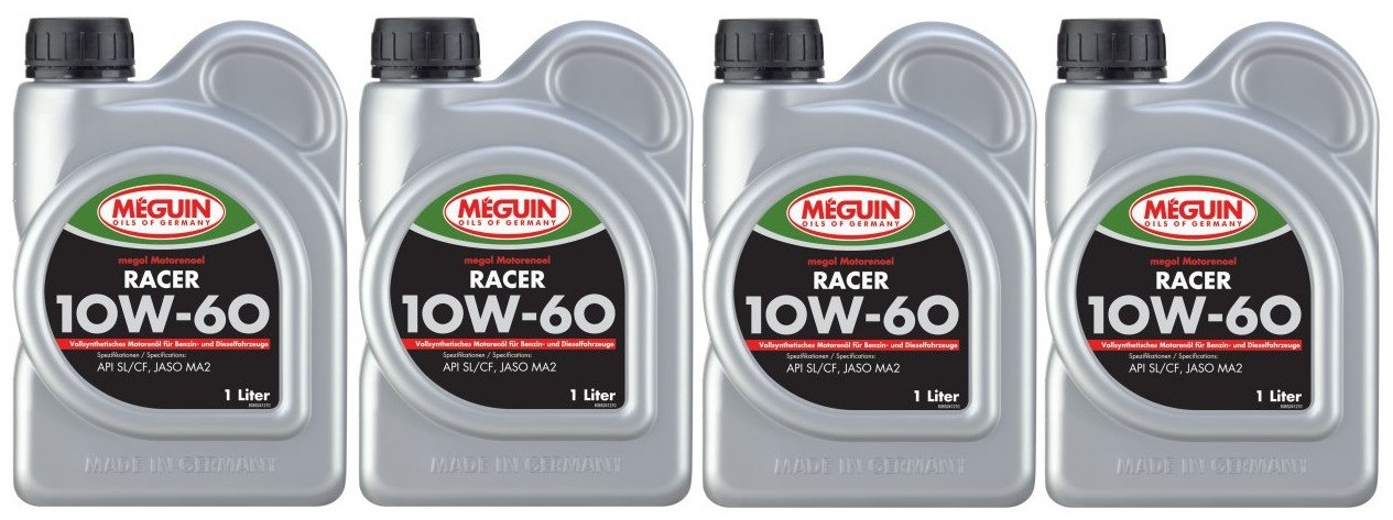Meguin megol 6524 4T RACER 10W-60 VS Motorrad Motoröl 4x 1l = 4 Liter