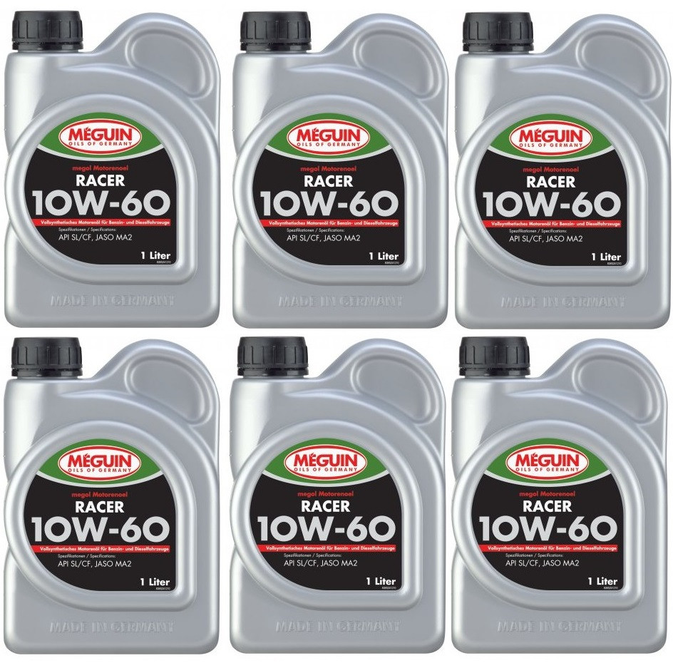 Meguin megol 6524 4T RACER 10W-60 VS Motorrad Motoröl 6x 1l = 6 Liter