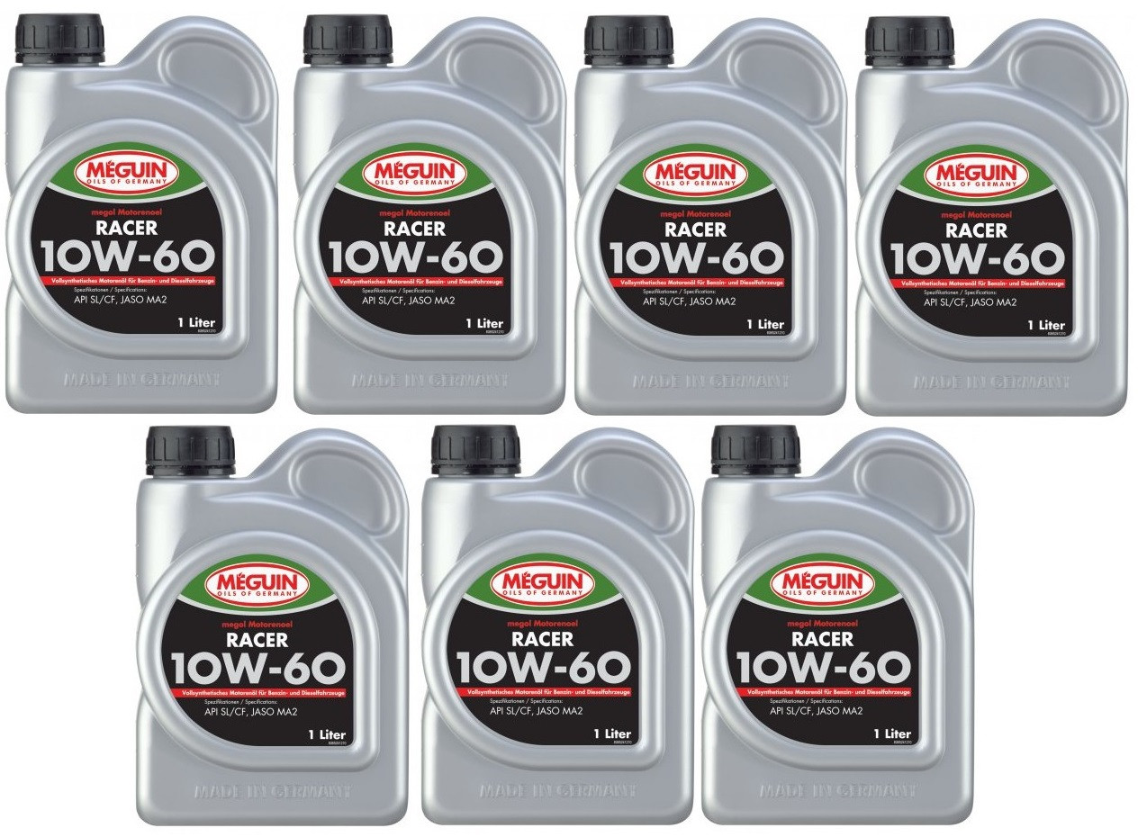 Meguin megol 6524 4T RACER 10W-60 VS Motorrad Motoröl 7x 1l = 7 Liter