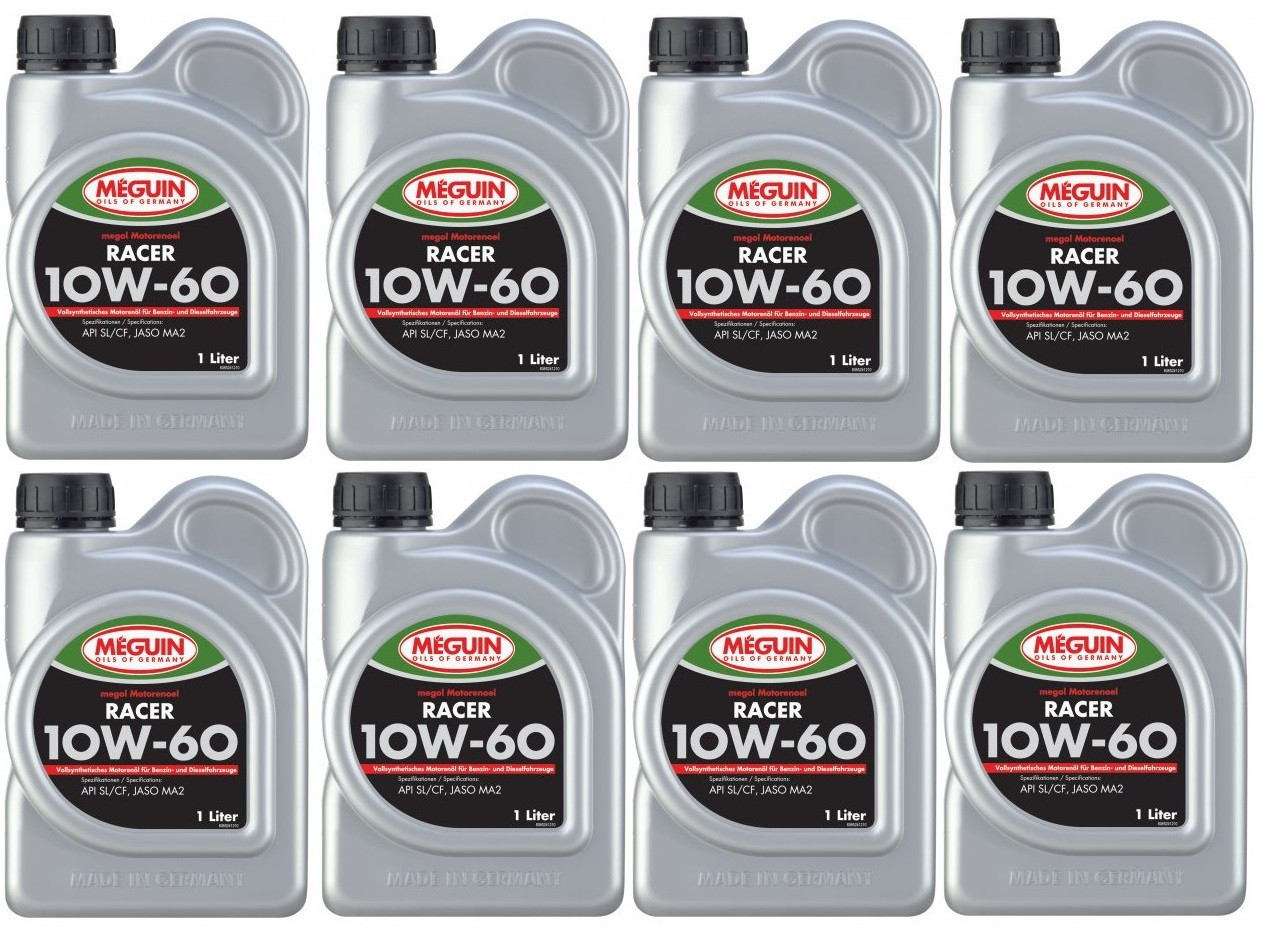 Meguin megol 6524 4T RACER 10W-60 VS Motorrad Motoröl 8x 1l = 8 Liter