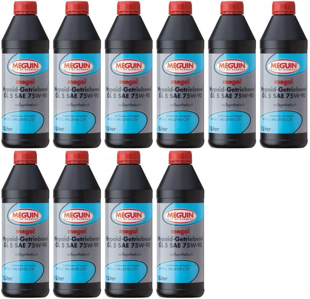 Meguin megol 4650 Hypoid-Getriebeöl GL5 SAE 75W-90 (vollsynth.) 10x 1l=10 Liter