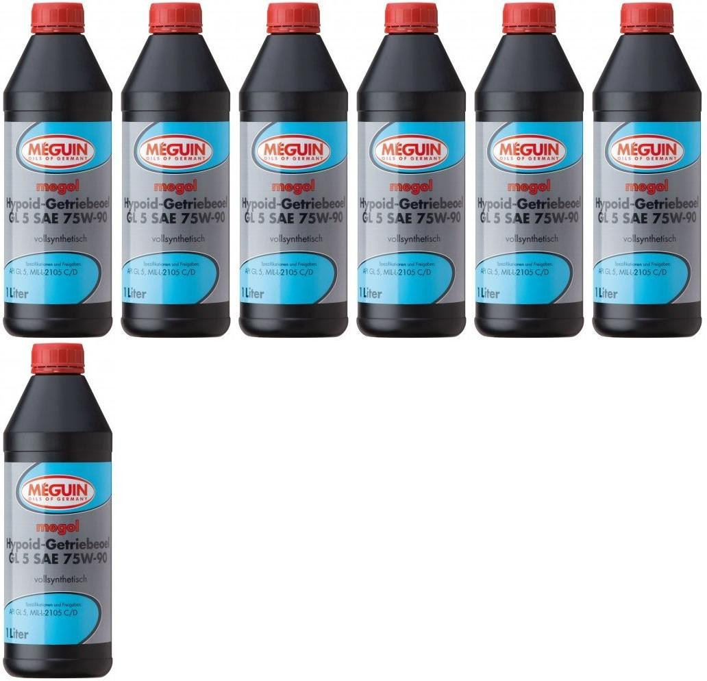 Meguin megol 4650 Hypoid-Getriebeöl GL5 SAE 75W-90 (vollsynth.) 7x 1l = 7 Liter