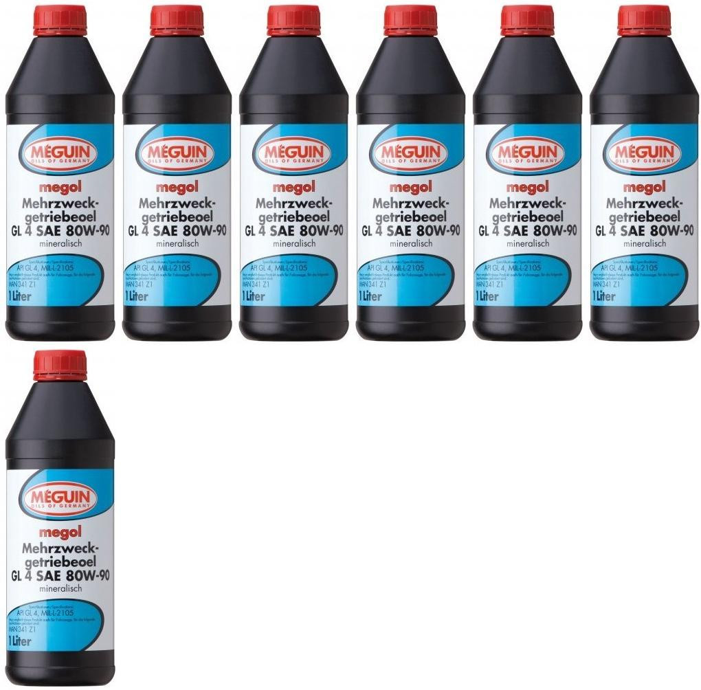 Meguin megol 4866 Mehrzweck-Getriebeöl GL4 SAE 80W-90 7x 1l = 7 Liter