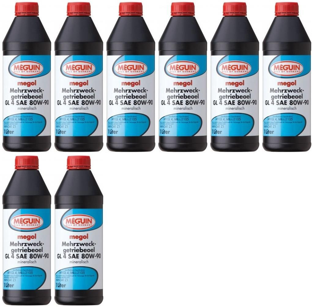 Meguin megol 4866 Mehrzweck-Getriebeöl GL4 SAE 80W-90 8x 1l = 8 Liter