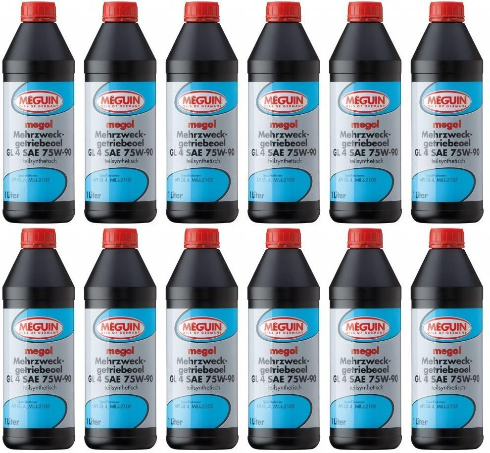Meguin megol 4867 Mehrzweck-Getriebeöl GL4 SAE 75W-90 12x 1l = 12 Liter