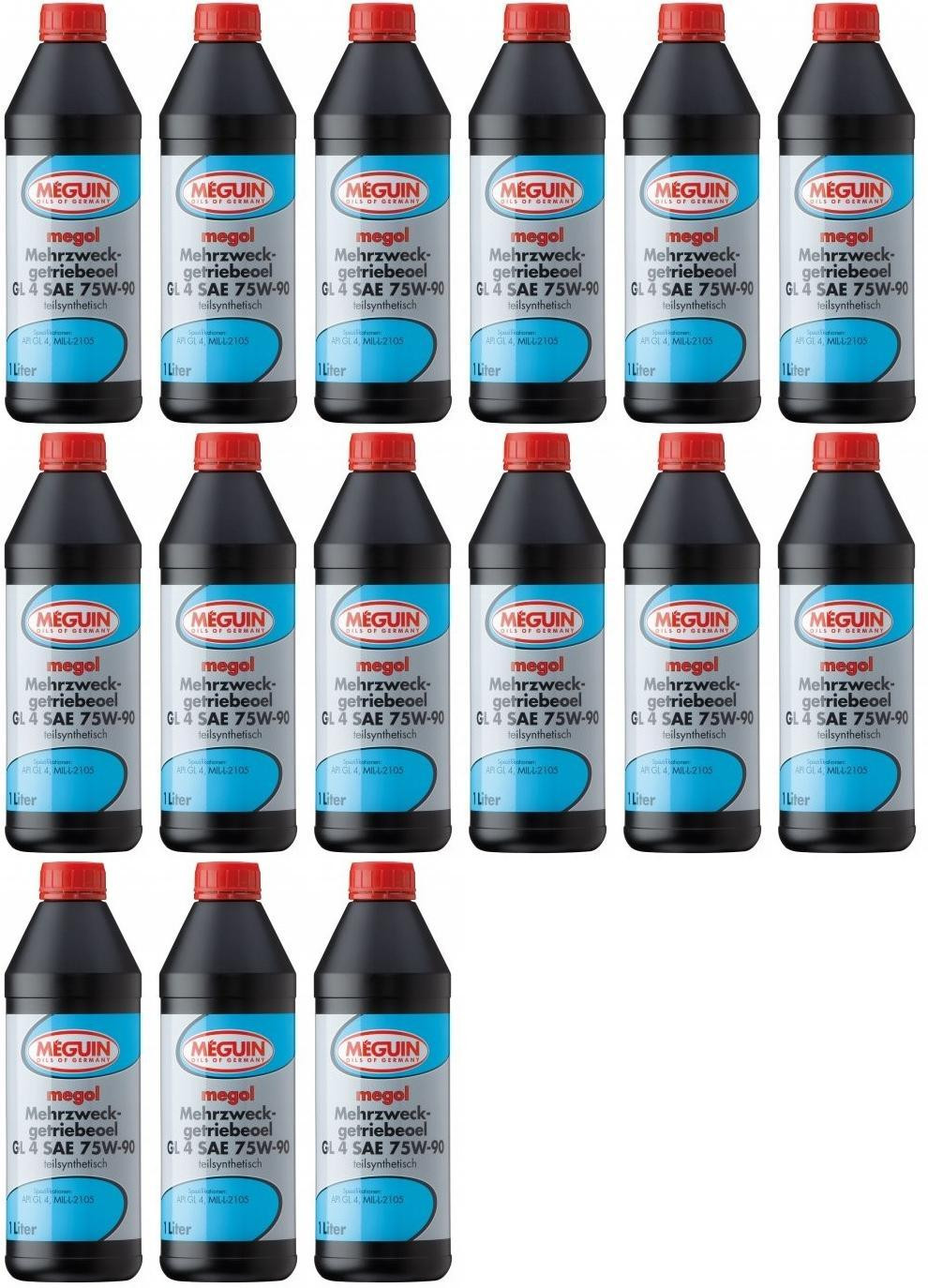 Meguin megol 4867 Mehrzweck-Getriebeöl GL4 SAE 75W-90 15x 1l = 15 Liter
