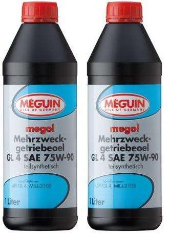 Meguin megol 4867 Mehrzweck-Getriebeöl GL4 SAE 75W-90 2x 1l = 2 Liter