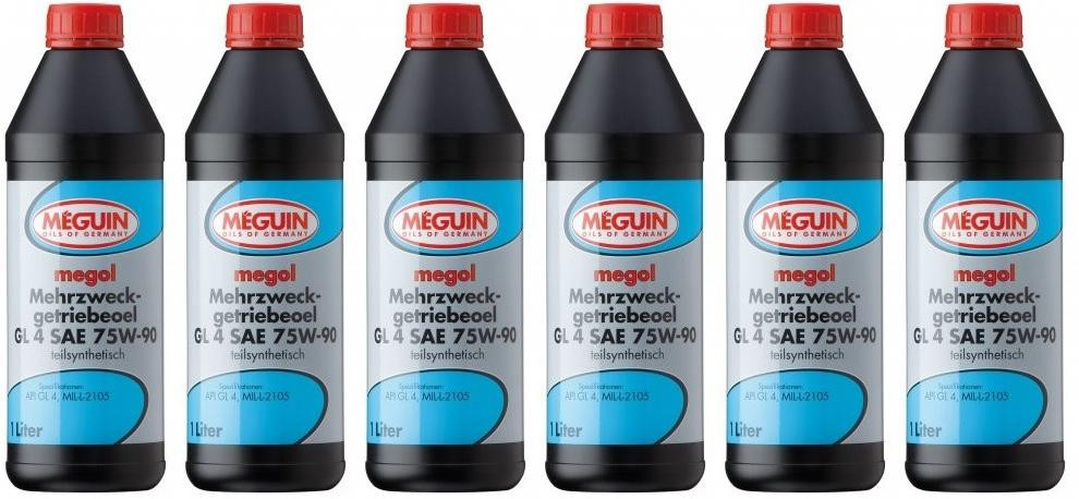 Meguin megol 4867 Mehrzweck-Getriebeöl GL4 SAE 75W-90 6x 1l = 6 Liter