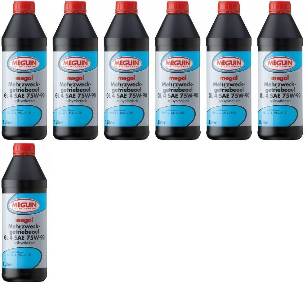 Meguin megol 4867 Mehrzweck-Getriebeöl GL4 SAE 75W-90 7x 1l = 7 Liter