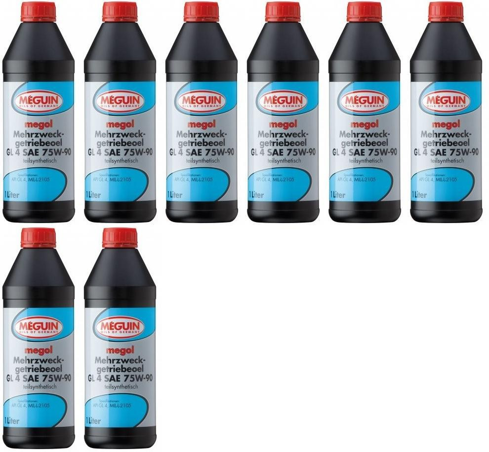 Meguin megol 4867 Mehrzweck-Getriebeöl GL4 SAE 75W-90 8x 1l = 8 Liter