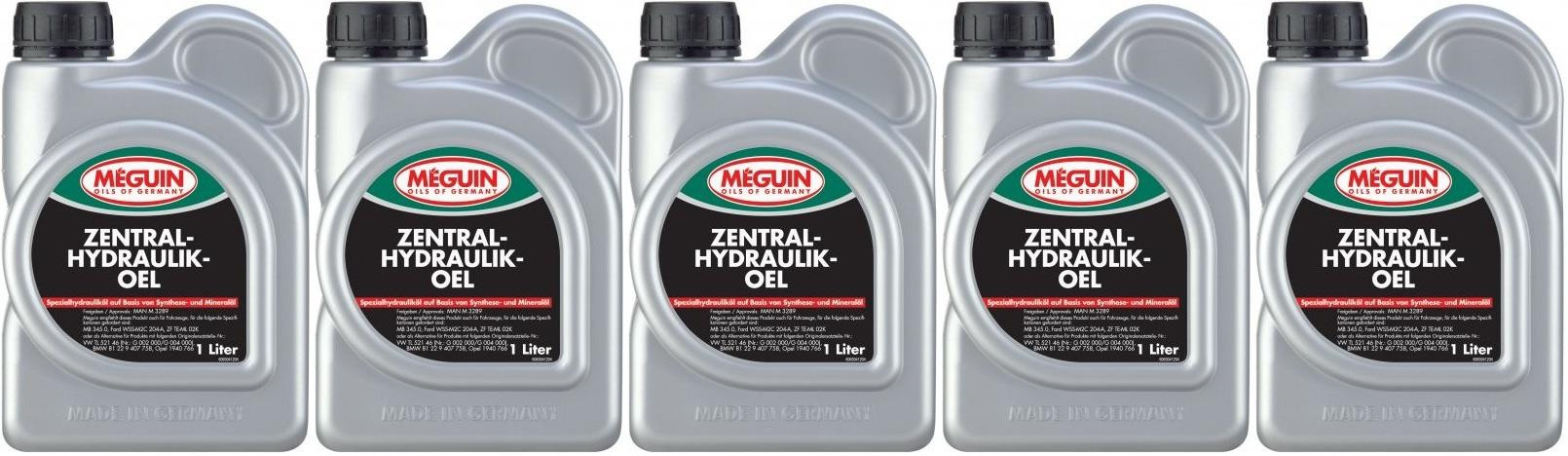 Meguin megol 6304 Zentralhydraulikoel 5x 1l = 5 Liter