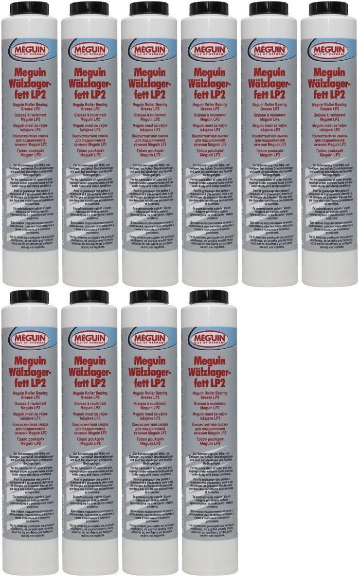 Meguin 9029 Wälzlagerfett LP2 Lube Shuttle Fett Kartusche 10x 400 Gramm