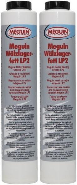 Meguin 9029 Wälzlagerfett LP2 Lube Shuttle Fett Kartusche 2x 400 Gramm