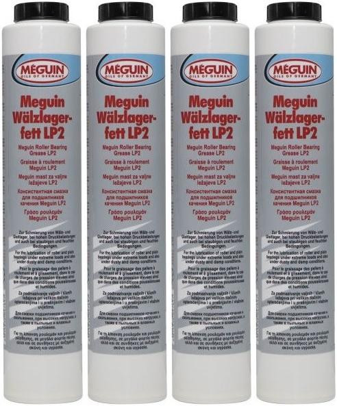 Meguin 9029 Wälzlagerfett LP2 Lube Shuttle Fett Kartusche 4x 400 Gramm