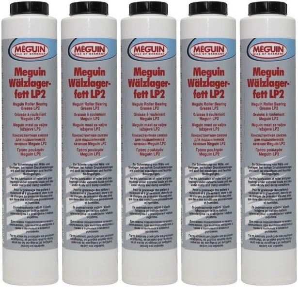 Meguin 9029 Wälzlagerfett LP2 Lube Shuttle Fett Kartusche 5x 400 Gramm