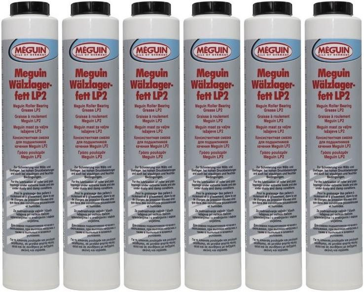 Meguin 9029 Wälzlagerfett LP2 Lube Shuttle Fett Kartusche 6x 400 Gramm
